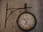 Wandklok Stationsklok dubbelzijdig, Ophalen of Verzenden, Zo goed als nieuw, Analoog, Wandklok