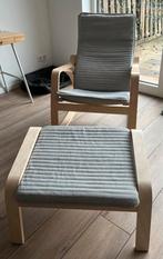 Ikea POÄNG met Voetenbank, Ophalen, Zo goed als nieuw, Hout, Eén