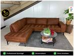 GRATIS LEVERING Hoekbank Cognac 275x215 GEREINIGD