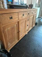 Teak houten dressoir 220x49x99, Teakhout, Ophalen of Verzenden, Zo goed als nieuw, 200 cm of meer