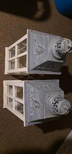 Set van 2 decoratieve lantaarns, Huis en Inrichting, Woonaccessoires | Kandelaars en Kaarsen, 25 tot 50 cm, Ophalen of Verzenden