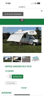 Sunblocker T0025 350x140 scherm inschuifsysteem schaduwdoek., Caravans en Kamperen, Caravan accessoires, Ophalen of Verzenden