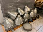 8x grote rvs hanglamp (ook per stuk te koop), Ophalen, Zo goed als nieuw, Minder dan 50 cm