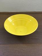 Vintage retro ijzeren schaal, Knalgeel, Ophalen, Overige materialen, Schaal, Rond