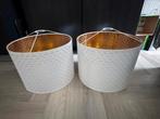 Dubbele Nymo lampenkap wit 44cm, 25 tot 50 cm, Wit, Rond, Ophalen of Verzenden