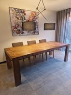 Teakhouten Eettafel - Robuust en duurzaam, Ophalen, Gebruikt, 100 tot 150 cm, Teakhout