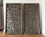 2 houtgesneden ornament panelen, Ophalen, Zo goed als nieuw