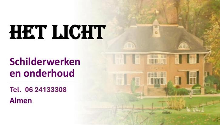 Het licht Schilderwerken en  Onderhoud, Diensten en Vakmensen, Schilders en Behangers, Behangen, Binnenschilderwerk, Buitenschilderwerk