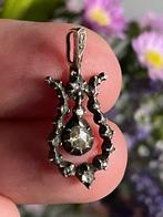 Antieke hanger met roosdiamanten, Ophalen of Verzenden, Goud, Hanger