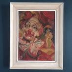Art deco olieverf schilderij, clown, Antiek en Kunst, Ophalen of Verzenden
