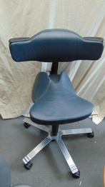 Frapett  zadel stoel met draaibare leuning, Ophalen, Gebruikt, Blauw, Bureaustoel