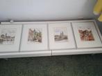 4 aquarellen van Roermond in mooie lijst, Antiek en Kunst, Kunst | Schilderijen | Klassiek, Ophalen of Verzenden