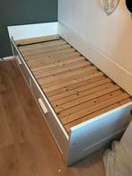Ikea Hemnes Bedbank - Wit - Eenpersoons, Gebruikt, 90 cm, Eenpersoons, Wit