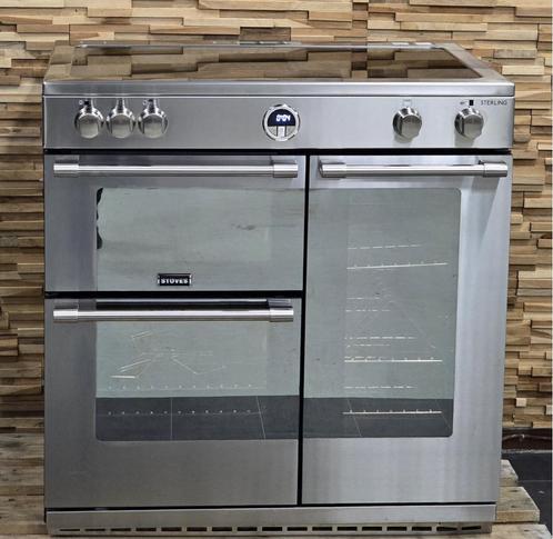 Luxe Fornuis stoves 90cm rvs INDUCTIE 3 ovens 5 zones, Witgoed en Apparatuur, Fornuizen, Zo goed als nieuw, Vrijstaand, Inductie