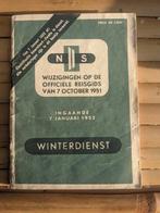 Wijzigingen op NS reisgids 7 oct 1951, Ophalen of Verzenden, Trein, Overige typen