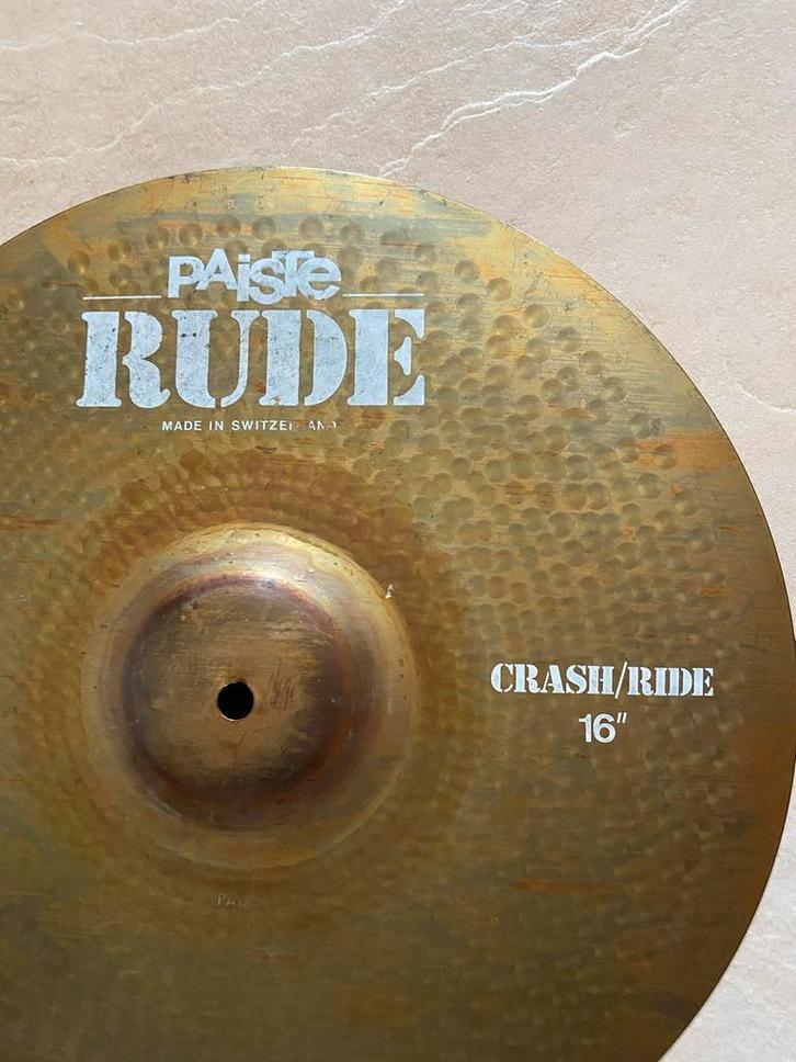 Paiste Rude 16" Crash/Ride, Muziek en Instrumenten, Instrumenten | Onderdelen, Gebruikt, Ophalen of Verzenden