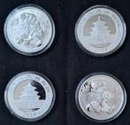 4x 30 gram Panda Zilver Munten 2025, Ophalen of Verzenden, Zilver