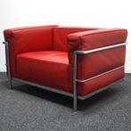 Cassina LC3 Grand Confort Grand Modele Fauteuils | Rood Leer, Huis en Inrichting, Fauteuils, Gebruikt, -, -, Ophalen of Verzenden