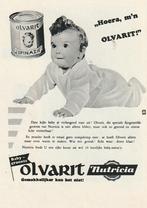 Retro reclame 1956 Nutricia Olvarit daar is baby's eten, Ophalen of Verzenden, Overige typen