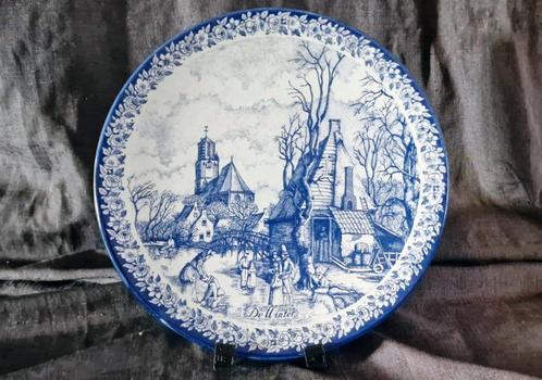 Wandborden Delfts Blauw-4 jaargetijden van Chemkefa. va €60-, Antiek en Kunst, Antiek | Wandborden en Tegels, Ophalen
