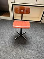 Vintage Houten Bureau Stoel, Ophalen, Gebruikt, Bruin, Eén