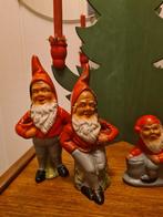Vintage zweedse tomte, kabouter, terracotta kandelaar, Diversen, Ophalen of Verzenden, Gebruikt
