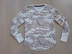 Hollister Witgrijze camouflage print longsleeve maat S, Wit, Ophalen of Verzenden, Zo goed als nieuw, Hollister