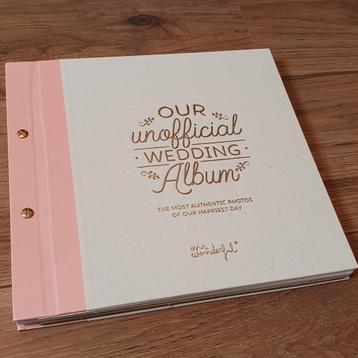 Luxe album (scrapbook) trouwfoto's 'Our unofficial wedding'