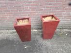 bloembakken koraalrood van beton groot, Tuin en Terras, Bloempotten, Ophalen of Verzenden, 'T Olde Gre-j, Info@toldegrej.nl, Endepoelstraat 20f Didam