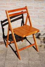 Vintage houten klapstoel, Ophalen, Gebruikt, Bruin, Vintage