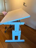 Verstel- en kantelbaar bureau Pinolino & bureaustoel te koop, Huis en Inrichting, Bureaus, Ophalen, In hoogte verstelbaar, Gebruikt