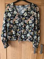 Z.g.a.n/zwart gebloemde bloes pastelkleuren /Only/L, Ophalen of Verzenden, Zo goed als nieuw, Maat 42/44 (L), Zwart