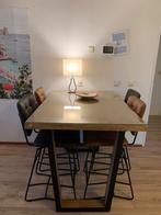 bartafel en 4 stoelen, Huis en Inrichting, Tafels | Eettafels, Ophalen, 100 tot 150 cm, Zo goed als nieuw, Vier personen