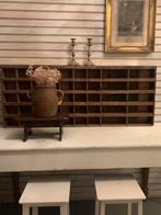 Stoere oude Brocante houten vakkenkast, Antiek en Kunst, Curiosa en Brocante, Ophalen