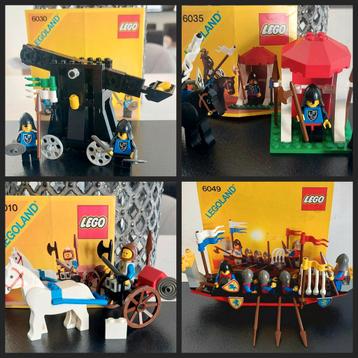 Lego Castle sets 6010, 6030, 6035, 6049 incl. instructieboek beschikbaar voor biedingen
