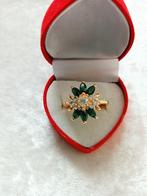 Mooie Goud Doublé Ring met Swarovski Kristallen, Verzenden, Overige materialen, Ring, Verguld