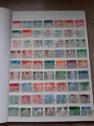 Verzameling postzegels Zwitserland in album