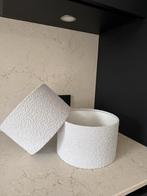 Beige/licht grijze lampenkappen, Huis en Inrichting, Lampen | Lampenkappen, Beige, Rond, Ophalen of Verzenden, Zo goed als nieuw