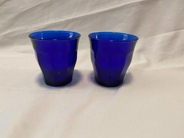 Retro Set van 2 Duralex France drink glazen waterglazen beschikbaar voor biedingen