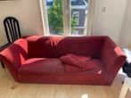Rode bank, Huis en Inrichting, Banken | Bankstellen, Ophalen, Gebruikt, 150 tot 200 cm, 75 tot 100 cm