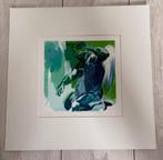 Originele Lithografie Louttre.B ModerneKunst  blauw groen, Antiek en Kunst, Kunst | Litho's en Zeefdrukken, Ophalen of Verzenden