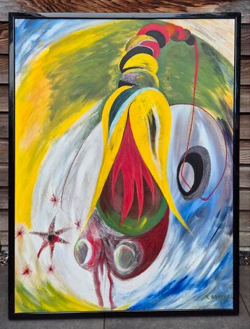 Schilderij 'Egelados', acryl en potlood op doek beschikbaar voor biedingen