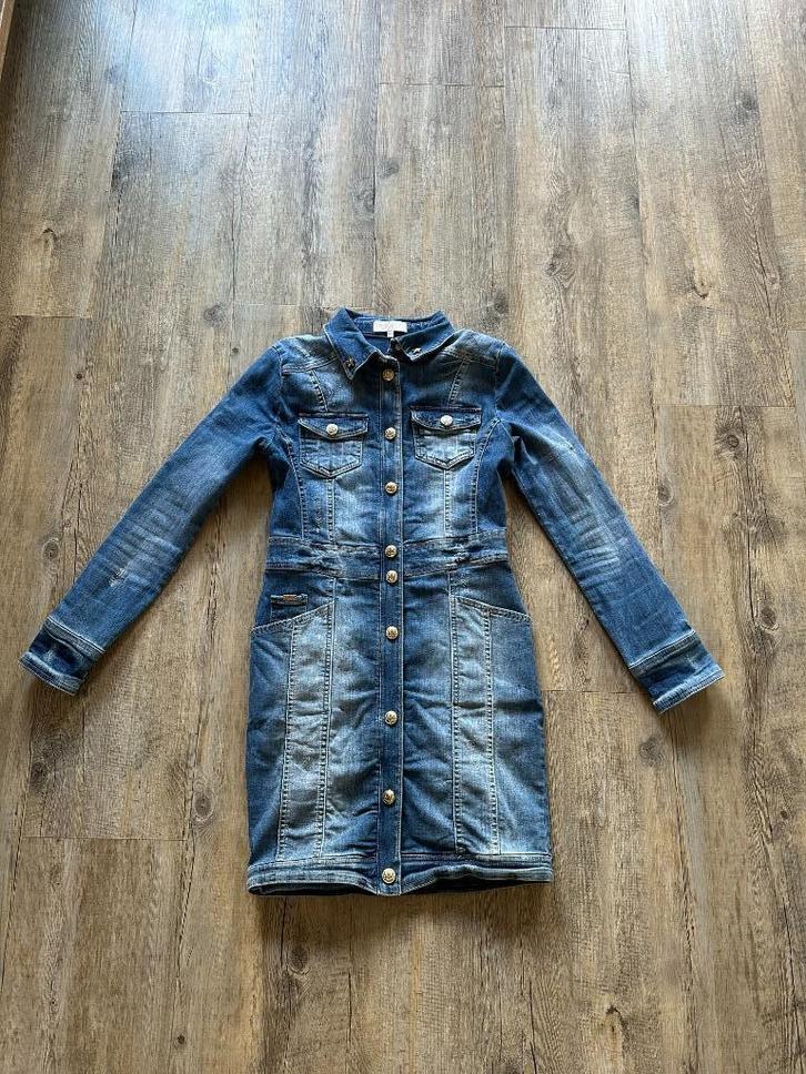 Super leuke spijkerjurk van Josh V, maat S, ZGAN!, Kleding | Dames, Jurken, Zo goed als nieuw, Maat 36 (S), Blauw, Boven de knie