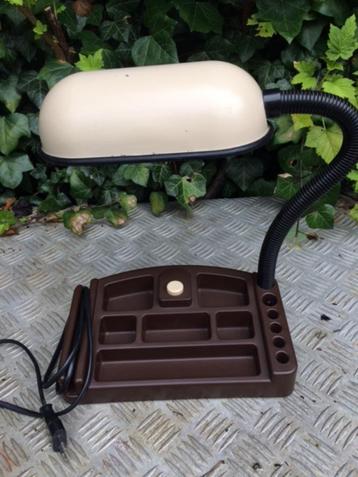 VINTAGE burolamp met organizer zgn gooseneck Frankrijk  beschikbaar voor biedingen