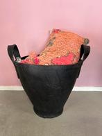 Rubberen Manden XL uit Marokko Nieuw, Overige materialen, Mand, Rond, Nieuw