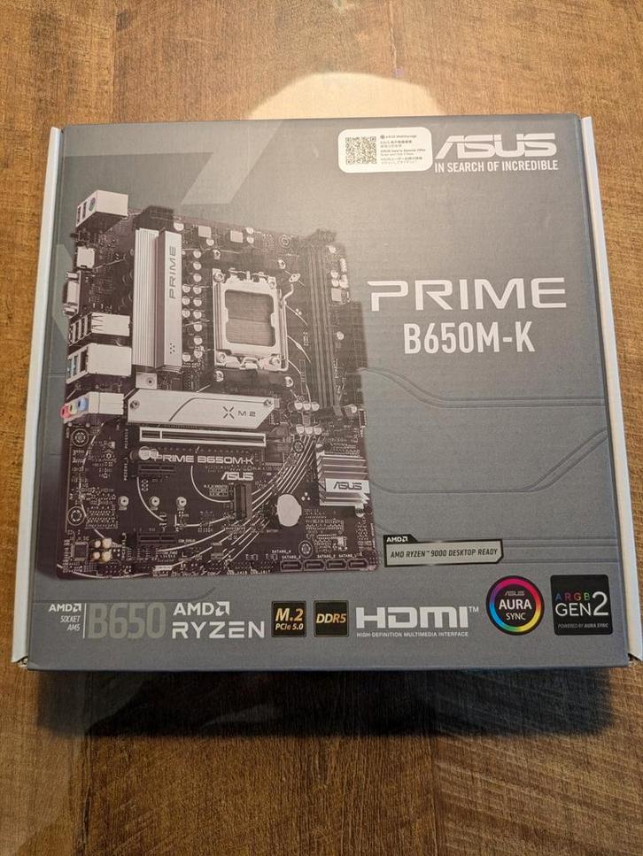 ASUS PRIME B650M-K, Computers en Software, Moederborden, Nieuw, DDR5, Ophalen of Verzenden