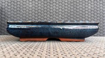 Bonsai schaal blauw geglazuurd aardewerk 33,8x20,1x8,1 beschikbaar voor biedingen