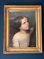 Olieverfschilderij van jong meisje, Ophalen of Verzenden