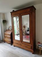 Mooie houten kast met facet spiegels, Antiek en Kunst, Ophalen