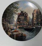 Wandbord van K. van Loon." Lente aan een Rotterdamse gracht", Antiek en Kunst, Ophalen of Verzenden